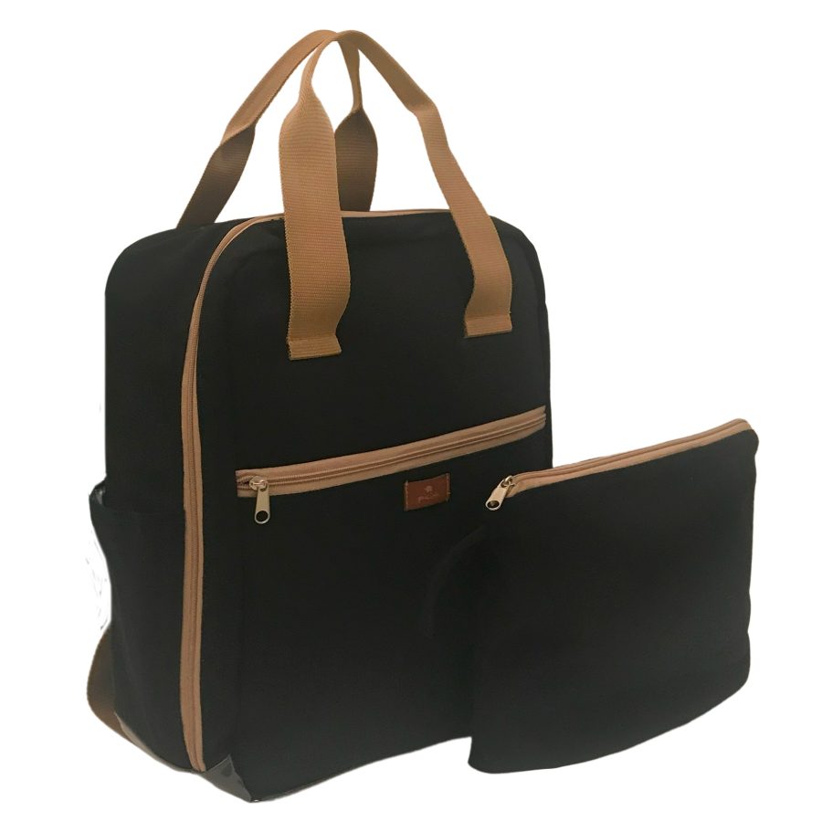 5936 - Bolso mochila con bolsillo y cambiador