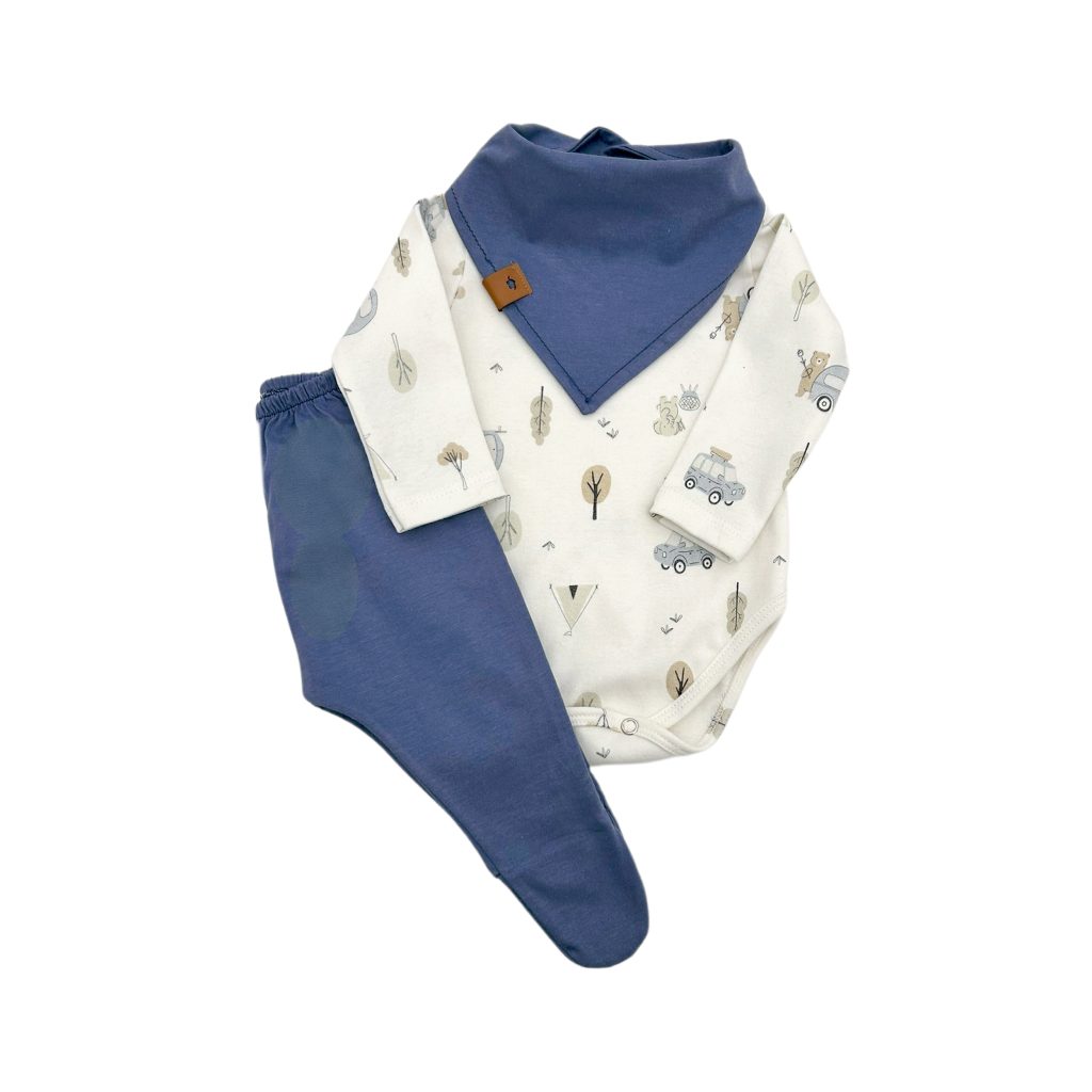 2701 - Set body estampado, medio osito y bandana