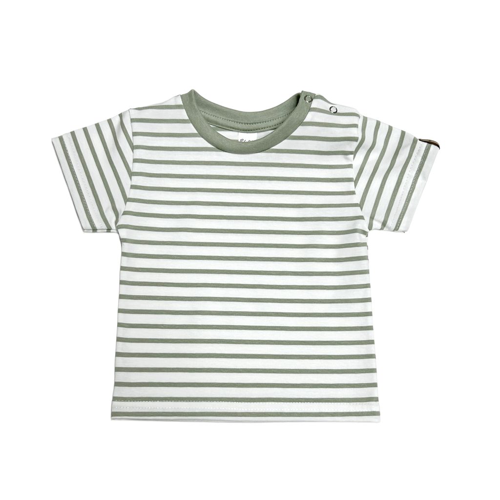 1226 - Remera rayada elastizada con cuello reeb