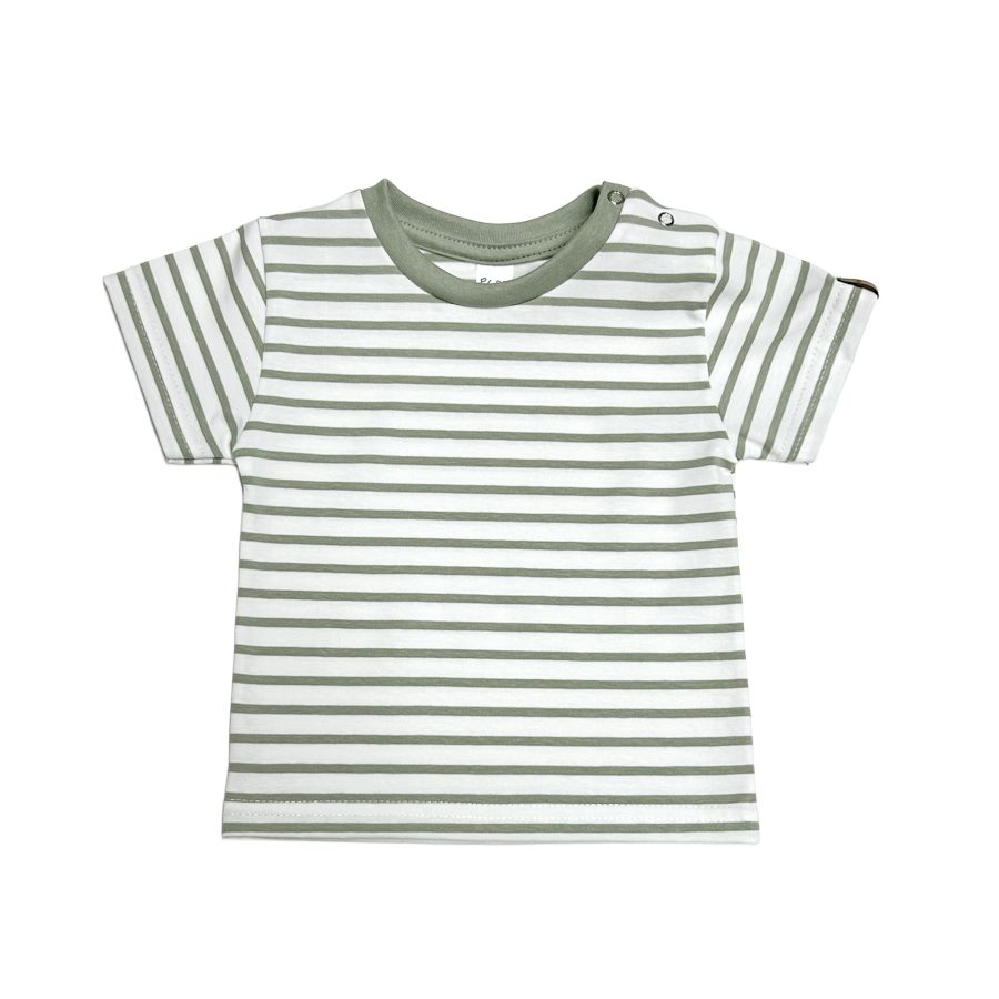 1226 - Remera rayada elastizada con cuello reeb