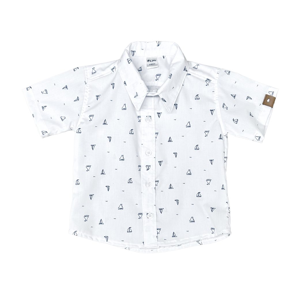 1265 - Camisa con cuello en fantasía