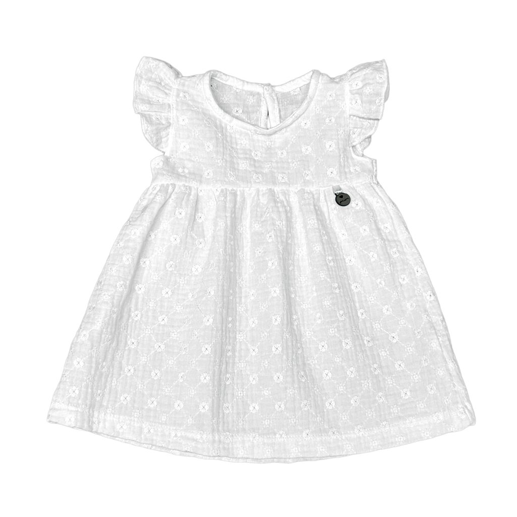 2203 G – Vestido sin mangas con volado. Incluye bombacha.