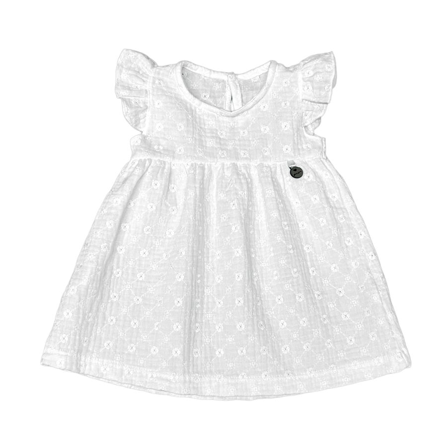 2203 G – Vestido sin mangas con volado. Incluye bombacha.