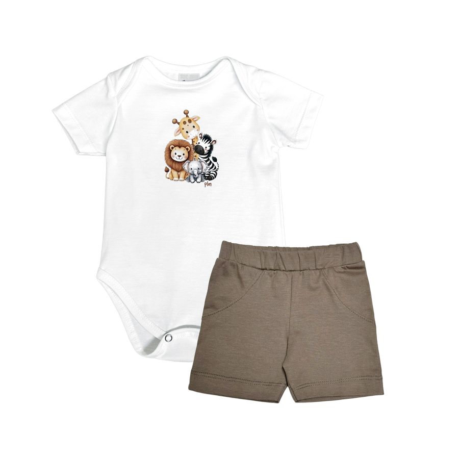 2707 - Set body americano con estampa y short