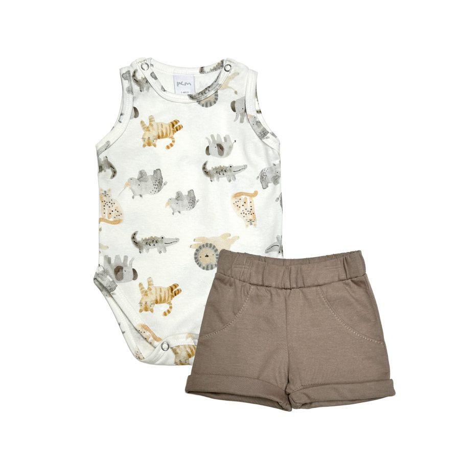 2710 - Set body musculosa estampada y short